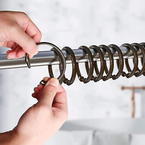 Flexible Plastic Shower Curtain Rod Hooks for Easy Sliding