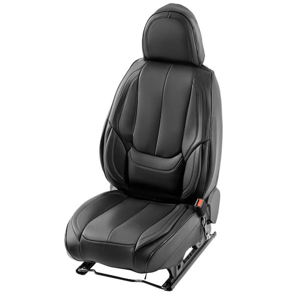Seat Covers Universal Seat Covers Front Seats 6-Pieces Faux Leather Seat Cover Full Enclosed Design Detachable Headrest