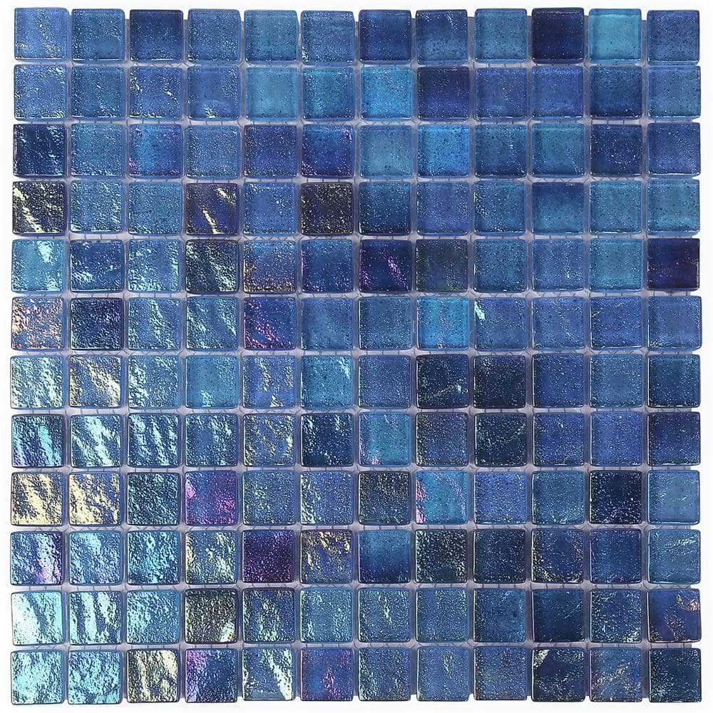 Speckle Lagoon Blue 3 in. x 0.31 in. Polished Glass Wall Tile Sample -  Ivy Hill Tile, EXT3RD108660