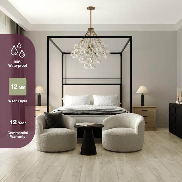 Sycamore Creek Cypress 12mm T x 7.6 in. W Waterproof Laminate Wood Flooring (21.06 sq.ft./Case)