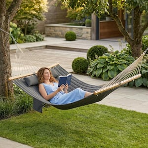 jamの椅子 2-Person Navy Blue Wood Porch Swing, Patio Swing Chair Double