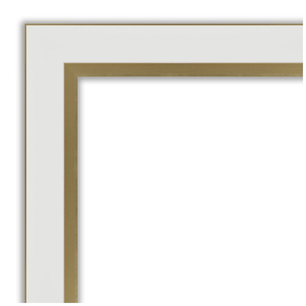 Eva White and Gold Rectangular Wall Mirror