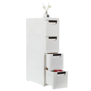 Pearl White 4 drawer 7.49 in. Wide Chest of Drawers