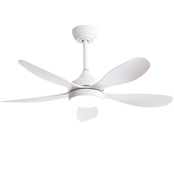 Keazile 42 in. Indoor White Ceiling Fan with Dimmer LED Light, Remote Control and DC Motor for Living Room, Dining Room, Bedroom