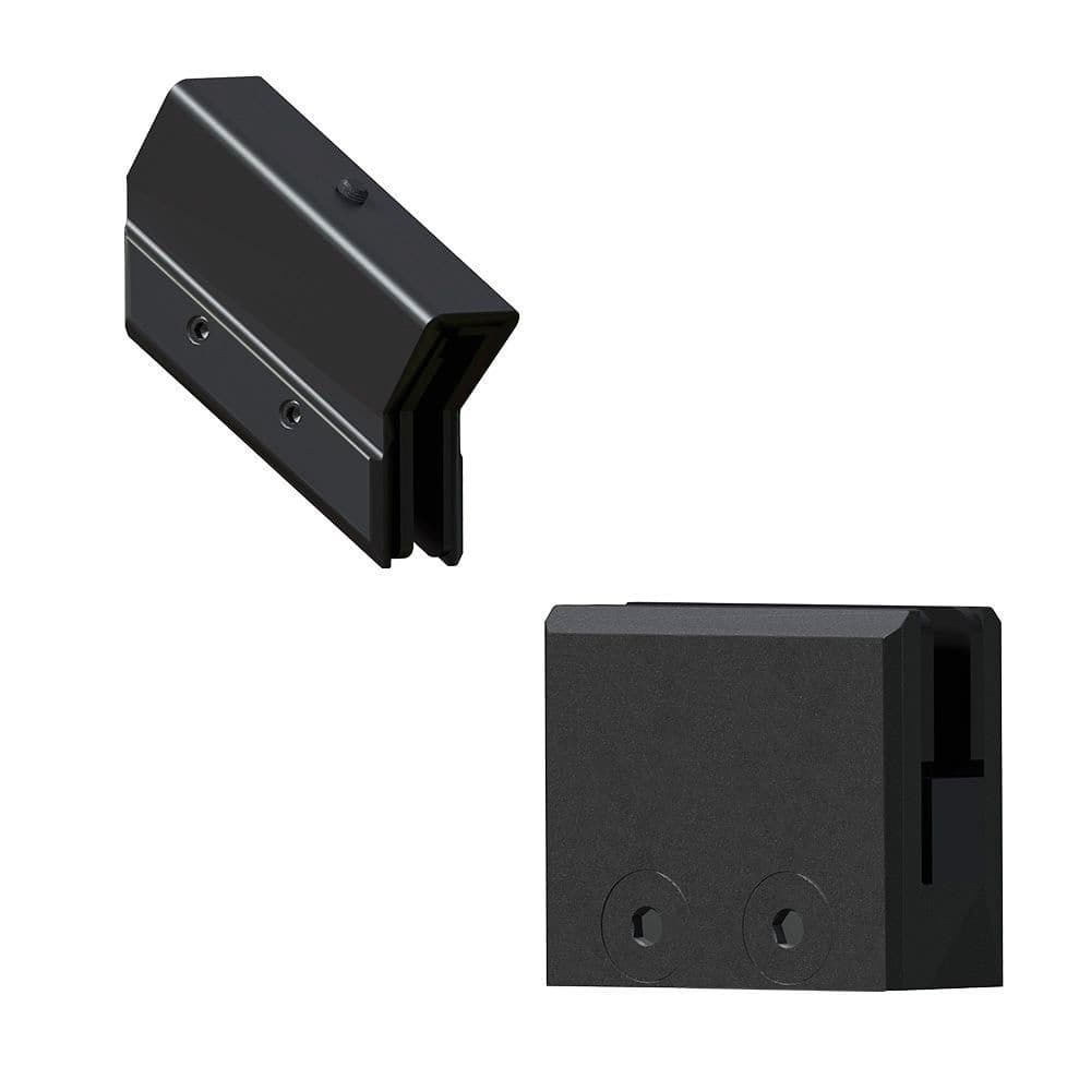 MountainView 3 in. x 1 in. Glass Deck Railing Matte Black Stainless Steel Stair Glass Bracket price history on PriceWatchPro