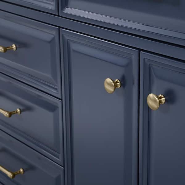 Palace 72 in. W x 22 in. D x 34 in. H Double Sink Bath Vanity in Monarch Blue with Carrara White Quartz Top and Mirrors