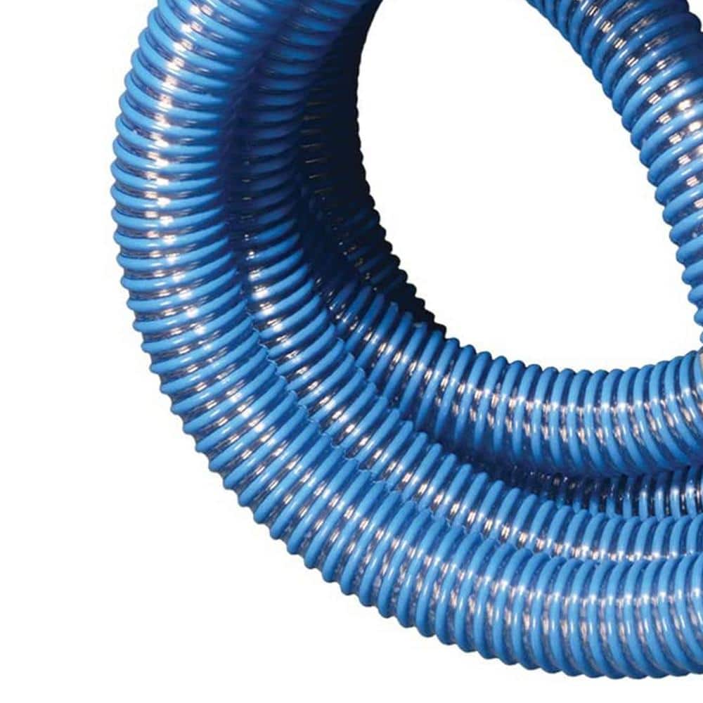Blue 2-Inch Diameter 20-Foot PVC Flexible Pool Hose with Aluminum Couplings, 2 Pack