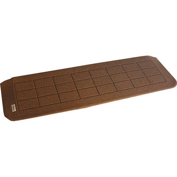 Unbranded 1.25 in. H x 42 in. W Nutmeg Brown Recycled Polymer Threshold Wheelchair Ramp