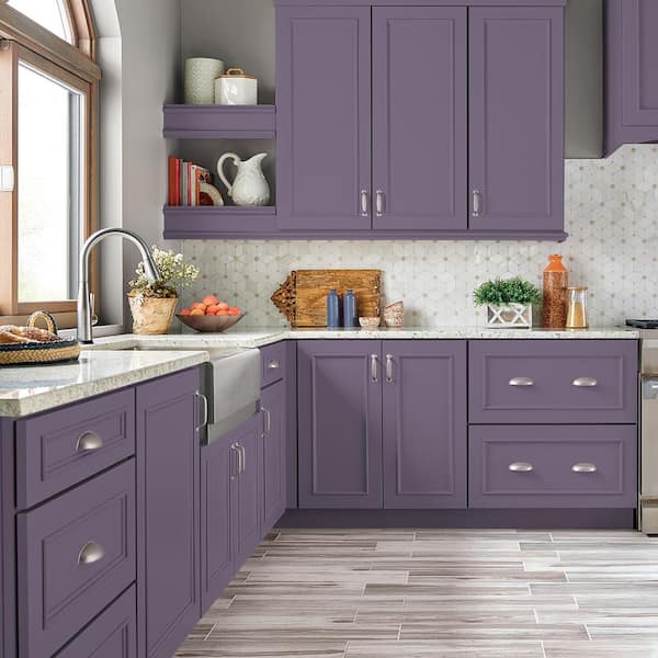 1 gal. #S100-5 Purple Potion Semi-Gloss Enamel Interior/Exterior Cabinet, Door & Trim Paint