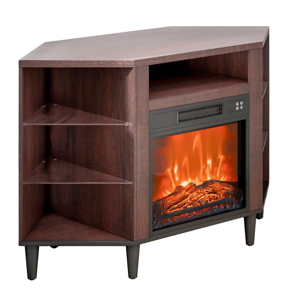 VEVOR Electric Fireplace TV Stand Mount, Corner TV Stand for TVs up to ...