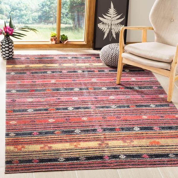 Montage Rust/Multi 8 ft. x 10 ft. Geometric Indoor/Outdoor Patio  Area Rug