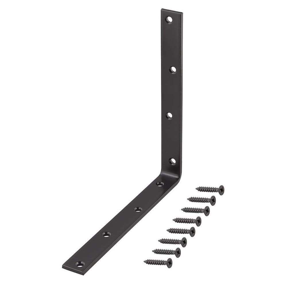 Everbilt 10 in. Black Corner Brace 20906 - The Home Depot