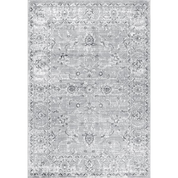 Modern Persian Vintage Light Grey 8 ft. x 10 ft. Area Rug