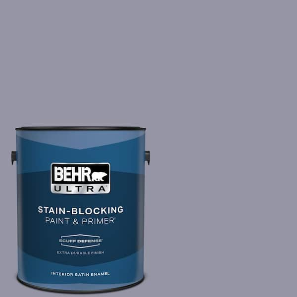 BEHR ULTRA 1 gal. #640F-5 Ash Violet Extra Durable Satin Enamel Interior Paint & Primer