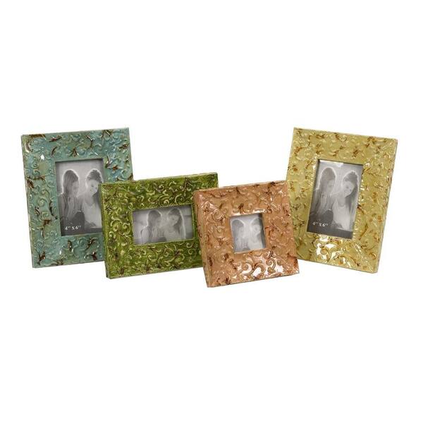 Filament Design Lenor 1-Opening 4 in. x 4 in. Multicolored Picture Frames (Set of 4)