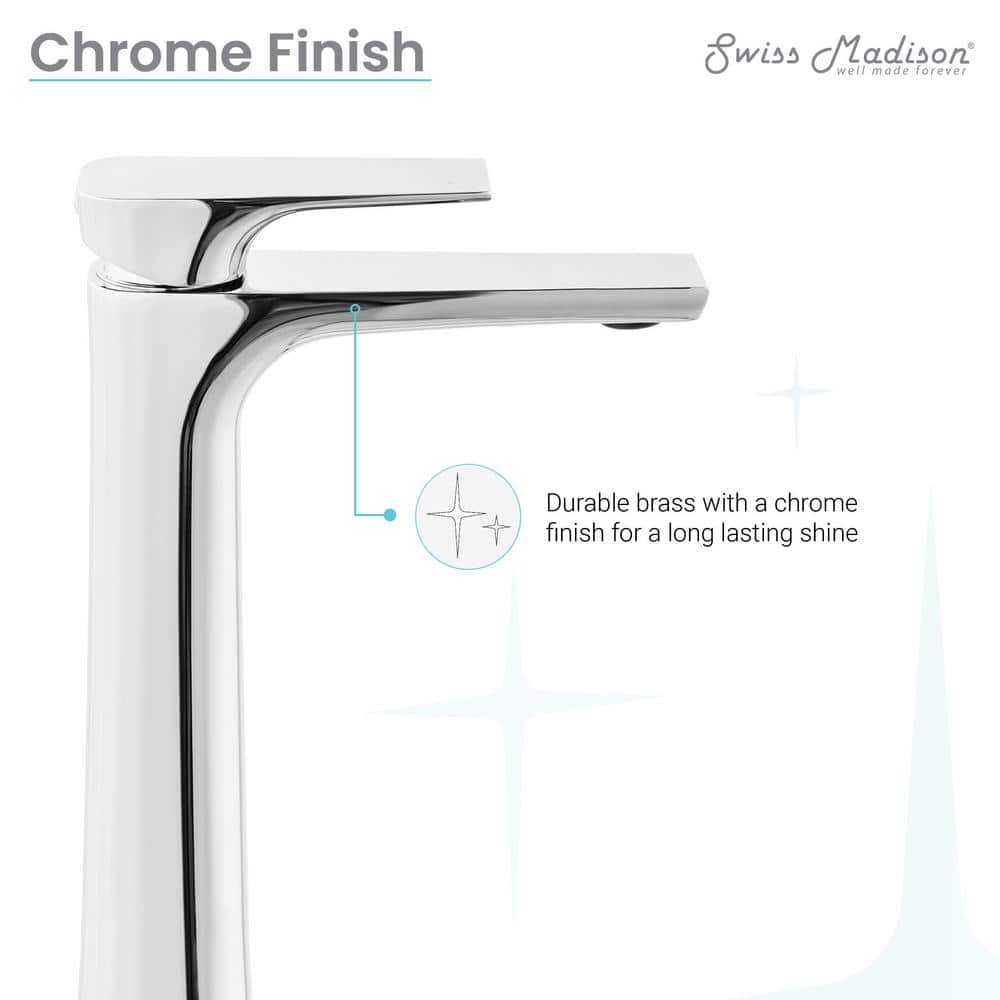 Monaco Chrome Single-Handle High Arc Bathroom Faucet