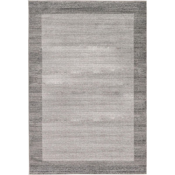 Unique Loom Del Mar Abigail Light Gray 6' 0 x 9' 0 Area Rug