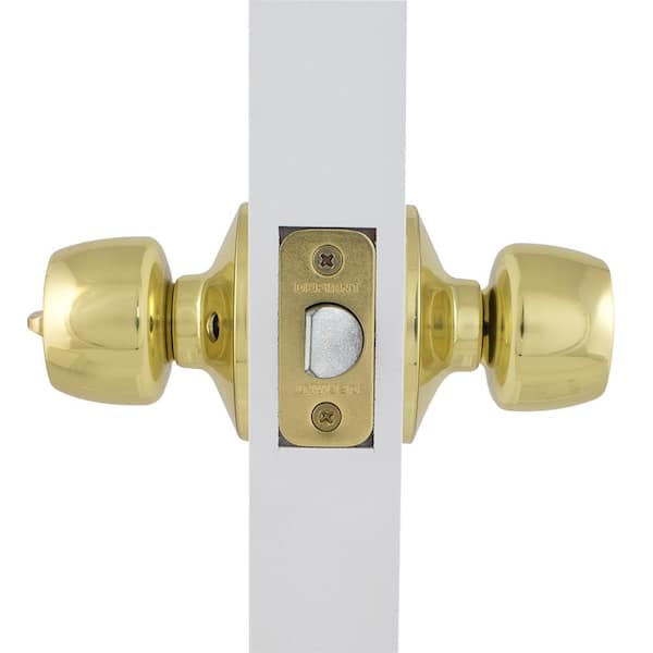 Defiant Polished Bed/Bath Privacy Door Knob T8710B - The Home Depot