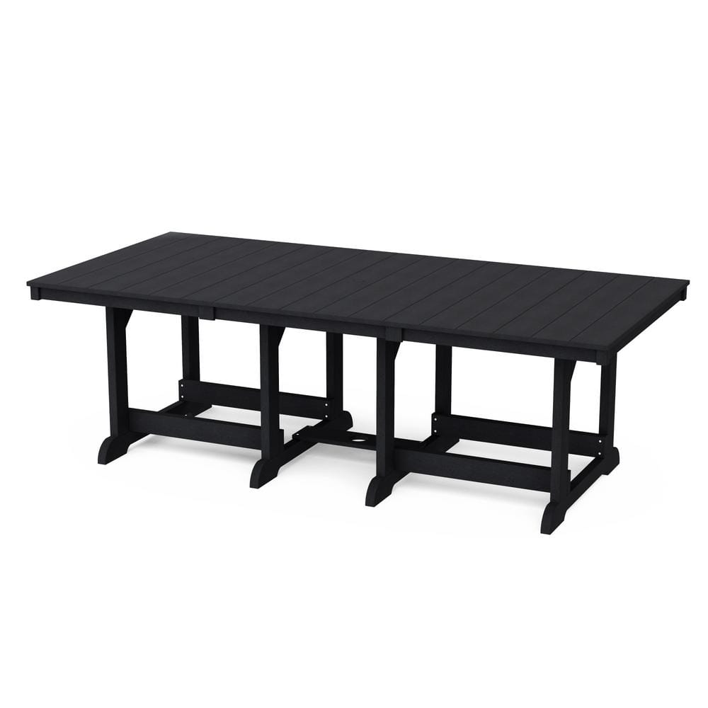 Wildridge Heritage Black HDPE Plastic 44 in. x 94 in. Outdoor