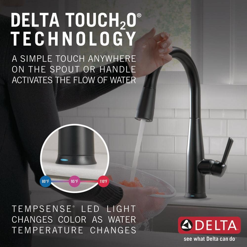Matte Black Stainless Steel Pull-Down Kitchen Faucet