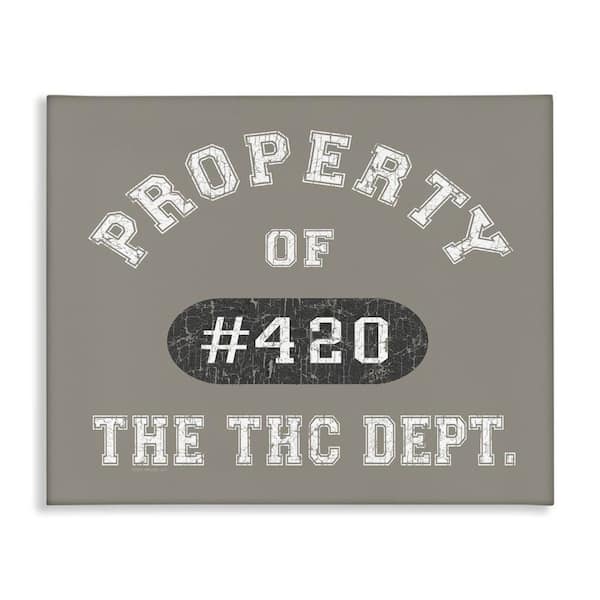 Stupell Industries Vintage Property of THC by Higher Learning/Life Is High Unframed Typography Graphic Art Print 16 in. x 20 in.