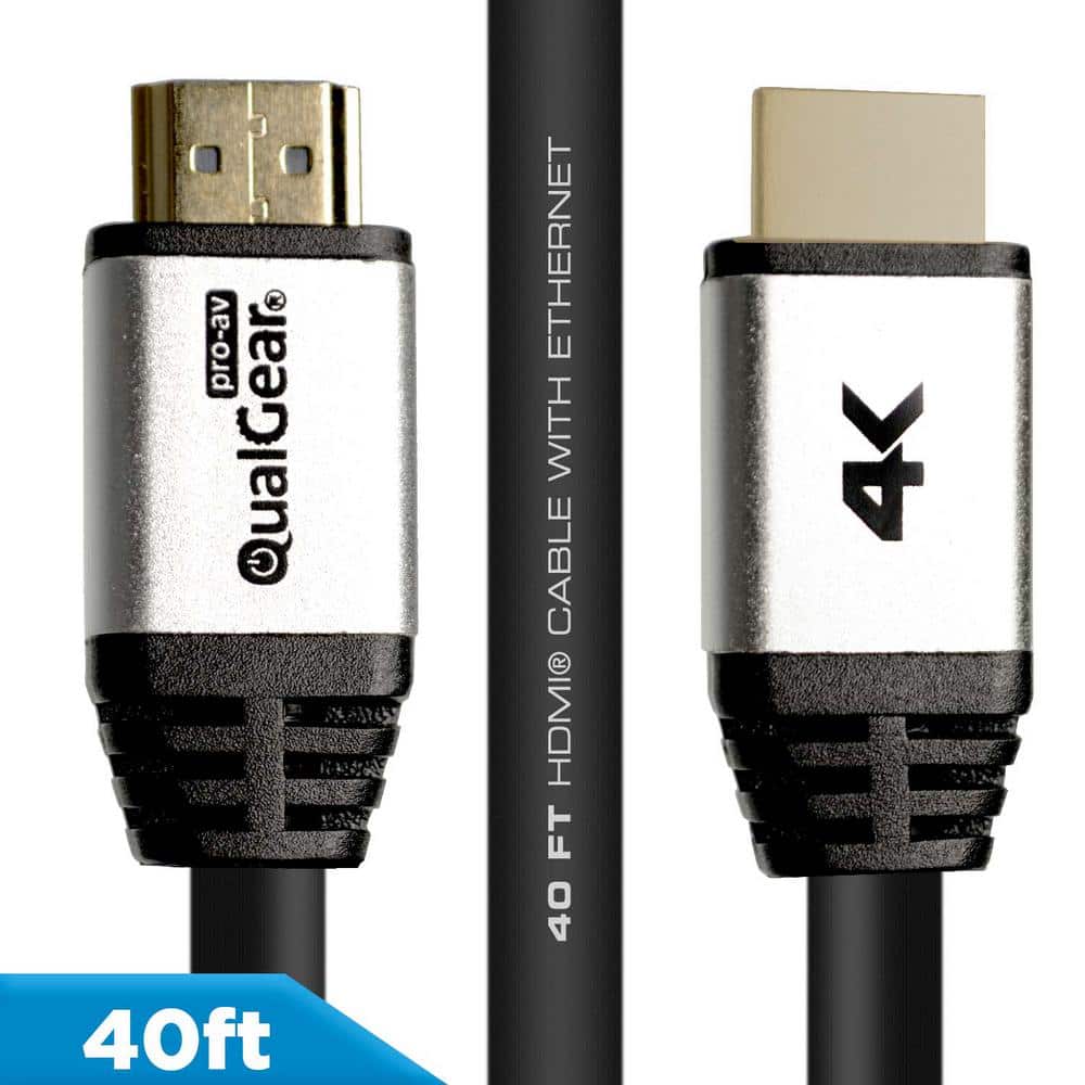 QualGear High Speed Long 2.0 Cable Ethernet, 40 QG-CBL-HD20-40FT - The Home Depot