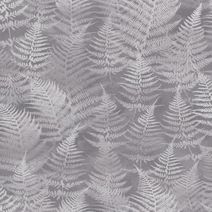 Clarissa Hulse Woodland Fern Pewter Removable Wallpaper