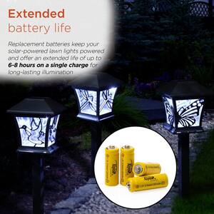 Lot De 4 Piles Solaires Rechargeables N20 - Format 1/3 AAA, Pour Lampes De Jardin Solaires, Énergie Durable