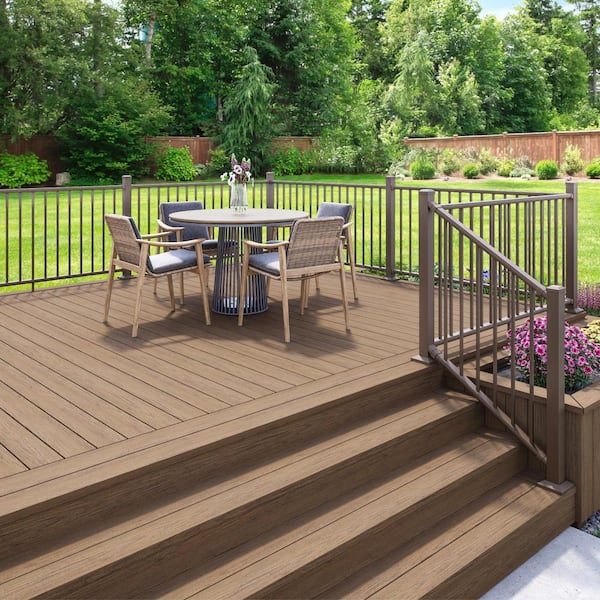 Rapid Rail Weathered Brown Aluminum Stair Bracket Kit (4-Pack)