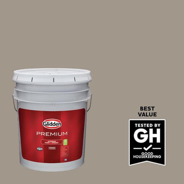 Glidden Premium 5 gal. PPG1000-4 Winter Cocoa Satin Interior Latex Paint