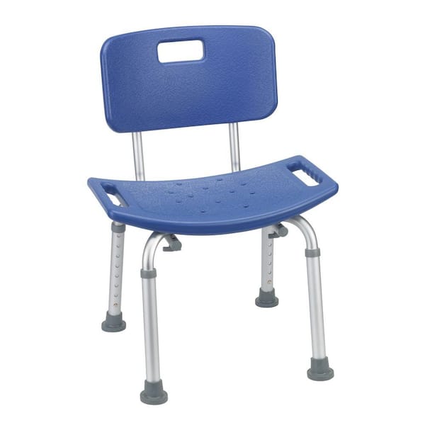 Drive Bathroom Safety Shower Tub Bench Chair with Back in Blue