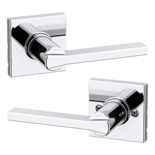 ムラシゲカツヒロ Kwikset Halifax Square Polished Chrome Passage Hall/Closet Door