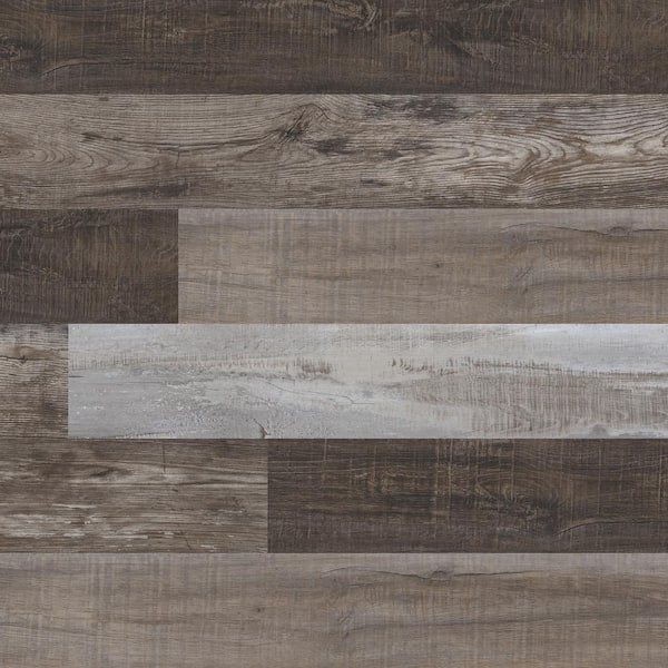A&A Surfaces Hickory Lake 20 MIL x 7 in. W x 48 in. L Waterproof Click Lock Luxury Vinyl Plank Flooring (19.02 sq. ft./Case)
