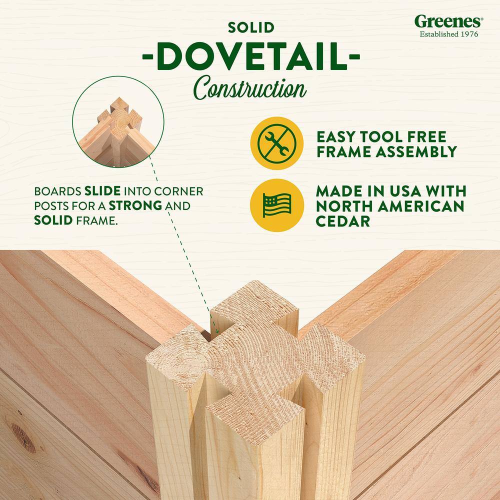 Natural Cedar Raised Garden Bed with Drainage Hole, 24"D x 48"W x 19"H