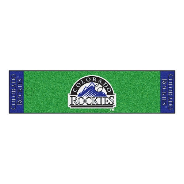 FANMATS MLB Colorado Rockies 1 ft. 6 in. x 6 ft. Indoor 1-Hole Golf Practice Putting Green