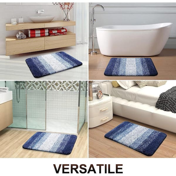 Somerset Home Memory Foam Striped Extra Long Bath Mat, 24 x 60 