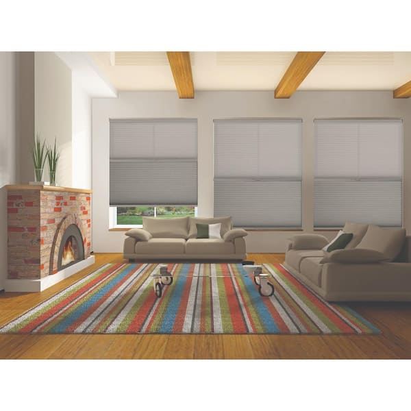 BlindsAvenue Sticks and Stones Cordless Day/Night UV Blocking Fabric Cellular Shade with 9/16 in. Single Cell, 49 in. W x 48 in. L