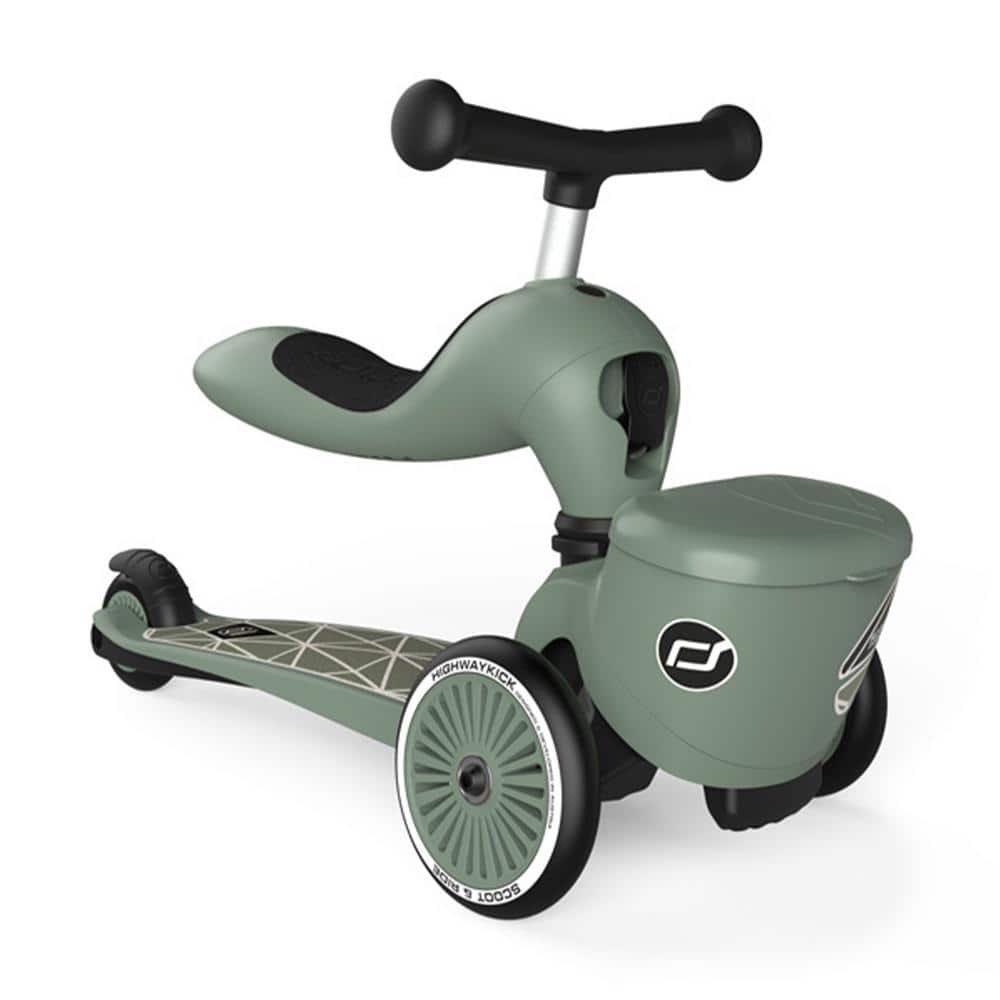 2-in-1 Kids Scooter with Basket, Highway Kick 1 Lifestyle, Green