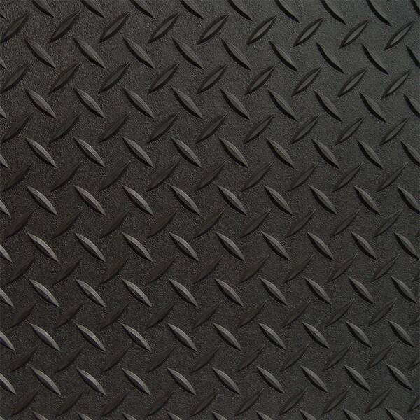 Diamond Deck 5 ft. x 20 ft. Black Textured Vinyl Rollout Flooring