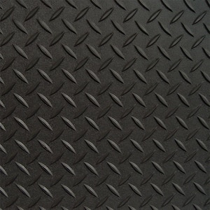 7.5 ft. x 10 ft. Black Textured Vinyl Floor Mat
