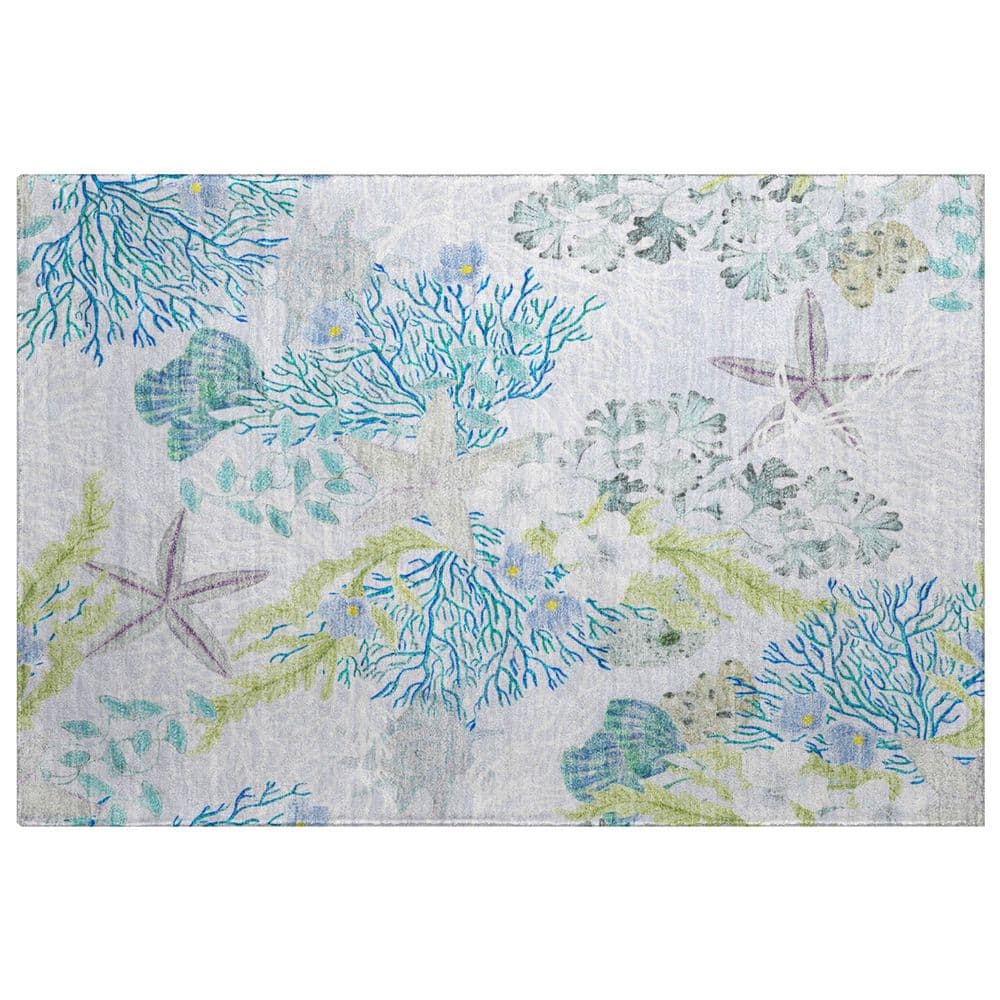 Addison Rugs Dream Shag Premium Machine Washable Abstract ADS180 Aqua 2 ...