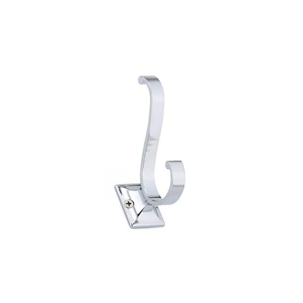 Nystrom 3-5/8 in. (92 mm) Chrome Transitional Wall Mount Hook (2-Pack)