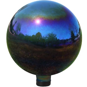 10 in. Mirrored Garden Gazing Ball Rainbow