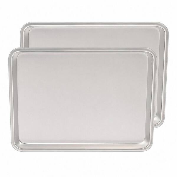 2-Pack 13 in. Commercial Quality Baking Sheet Pan Set, Natural Aluminum Cookie Sheet, Cookie Tray Pans for Baking