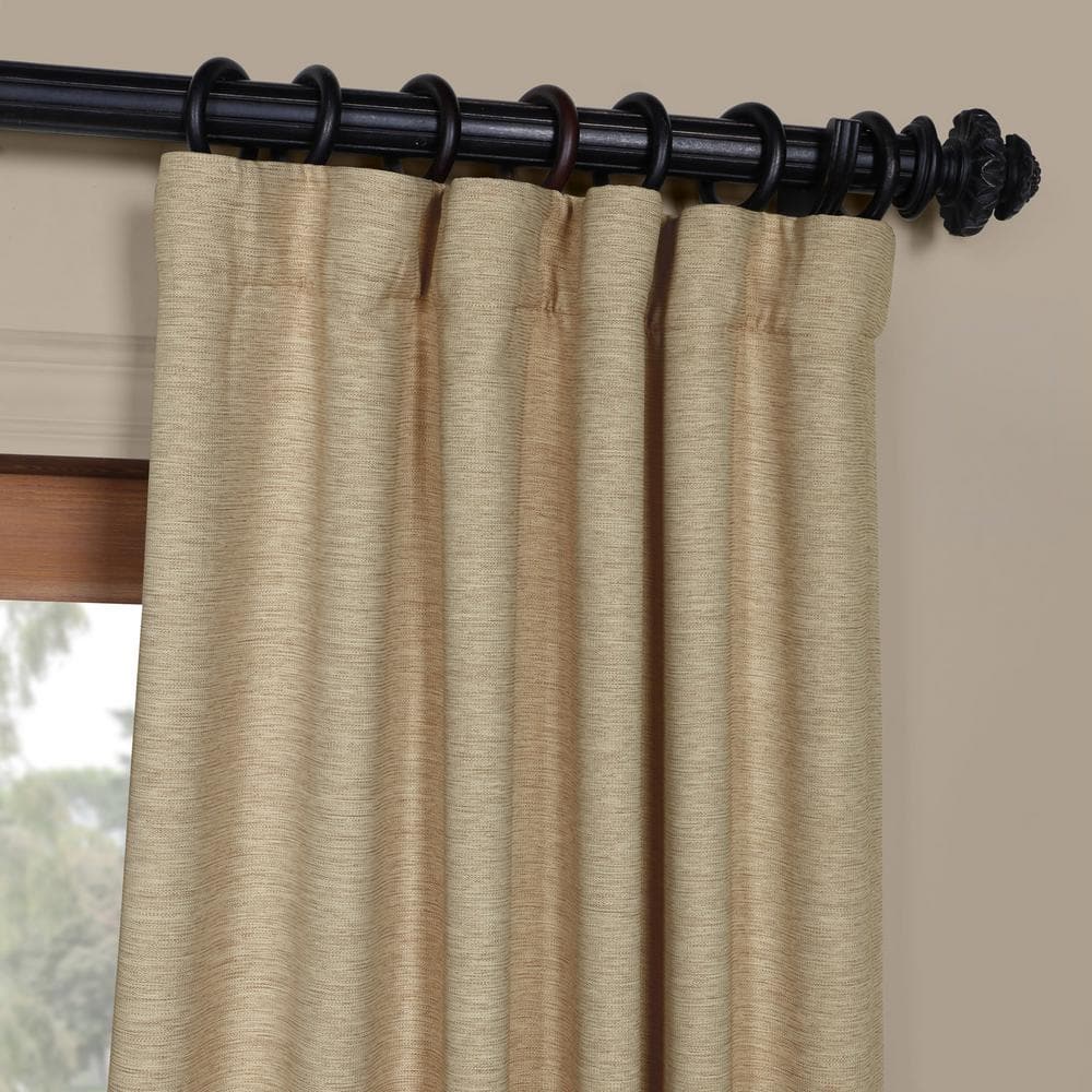 Ginger Polyester Blackout Puddle Length Drape Panel
