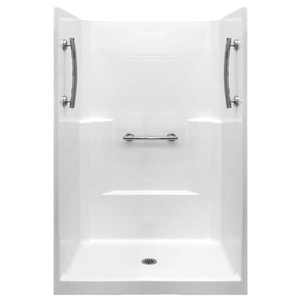 Ella Ultimate 37 in. x 48 in. x 80 in. 1-Piece Low Threshold Shower ...