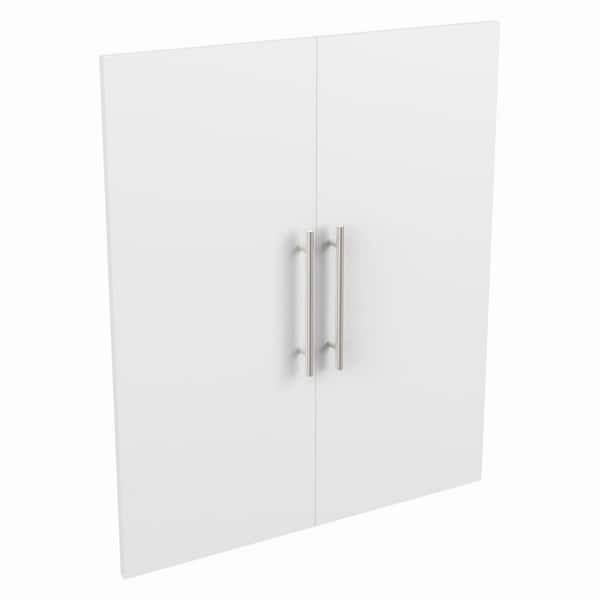 Style+ 25 in. W Modern White Closet Door Kit