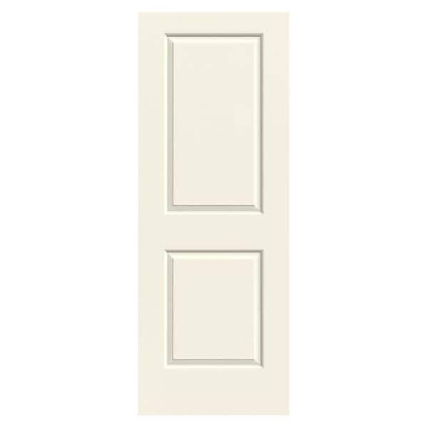 JELD-WEN 30 in. x 80 in. Carrara 2 Panel No Bore Solid Core Vanilla Painted Molded Composite Interior Door Slab