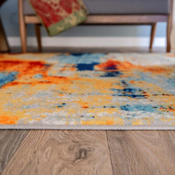 Splash Contemporary Multi 5 ft. x 7 ft. Area Rug