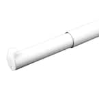72 in. - 120 in. White Adjustable Closet Rod